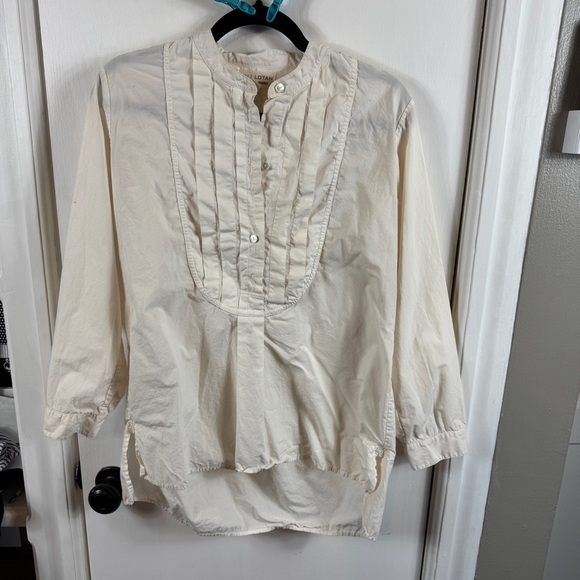 Nili Lotan Ivory Pintuck Tunic Top XS - Picture 2 of 11